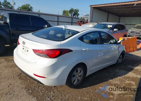 2016 Hyundai Elantra Se from USA, damaged, VIN 5NPDH4AEXGH706871